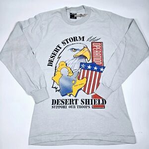vintage operation desert storm 80s 90s long sleeve shirt size S Great Condition